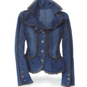 Ruffled Denim Jacket